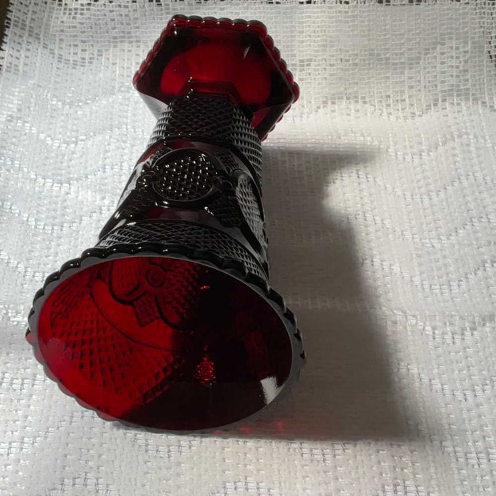 Cape Cod 1876 Ruby Red Glass Vase - Picture 6 of 9